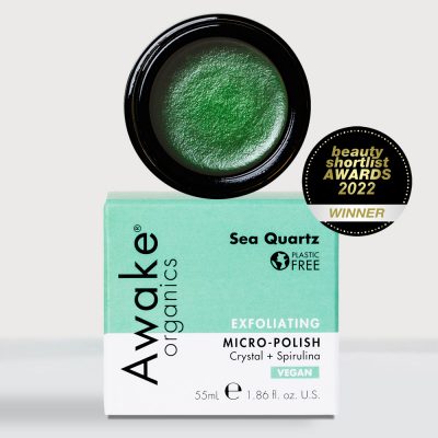 Awake Organics exfoliační mycí balzám Mořský krystal quartz