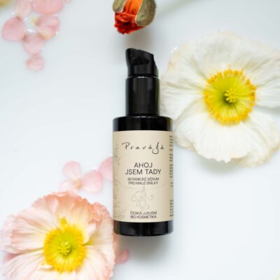 Botanické tělové sérum pro miminka a děti Ahoj Jsem Tady.
